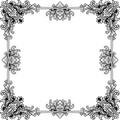 Luxury Floral Border Ornament Vector Illustration