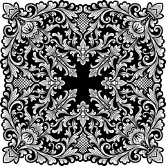 Luxury Floral Border Ornament Vector Illustration