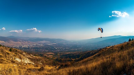 Paragliding thrill clear sky wallpaper