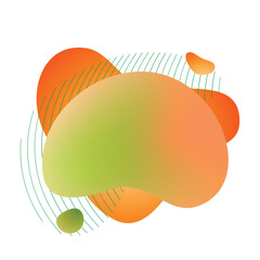 Abstract Fluid Shapes Vector Illustration with Gradient
