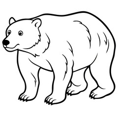 Obraz premium Polar Bear Line Art