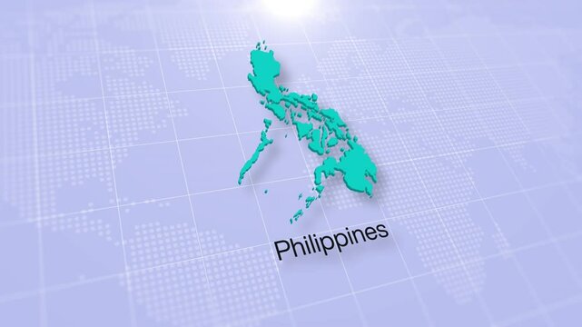 Philippines Map Displayed on a Modern Clean White Background. Map of the Philippines