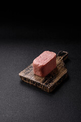 Canned ham, meat, pork, with spices and salt