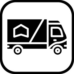 Delivery van vector icon style