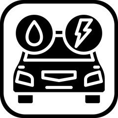 Hybrid car vector icon style