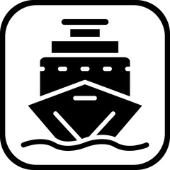 Ferry terminal vector icon style