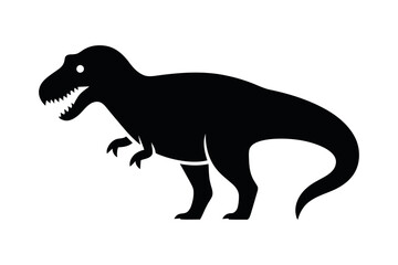Tyrannosaurus Rex Silhouette Graphic Illustration Vector Depiction Of Prehistoric Reptile Perfect For Educational Or Creative Design Projects