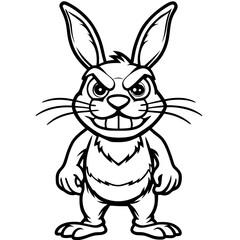 Fototapeta premium Rabbit Line Art