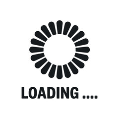 Loading Icon Design With Circular Shape For Software Updates And Data Transfer On A White Background