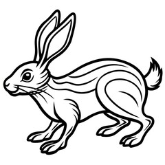 Obraz premium Rabbit Line Art
