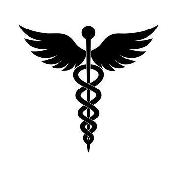caduceus vector silhouette