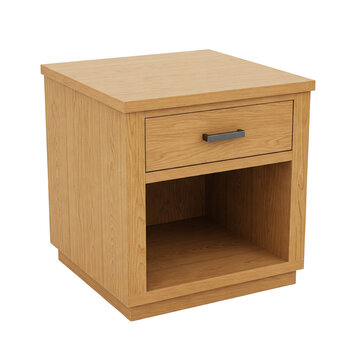 recommend clip art: Boxy nightstand with one centered drawer