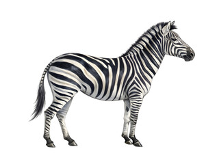 Fototapeta premium A zebra isolated on white background 