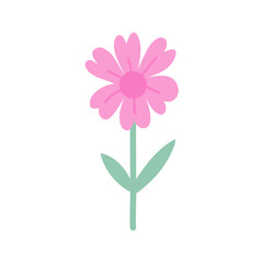 Cute Decorative Flower Vector Illustration 
