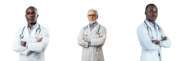 Set of A proud medical graduate holding their diploma in front of a decorated backdrop with 'Congratulations' banner and medical symbols on transparent png background. Ai generated