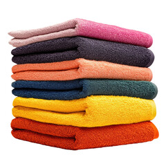 Stack Of Folded Microfiber Gym Towels Isola isolated on a transparent background