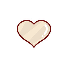 Cute heart sticker icon. Vector illustration 
