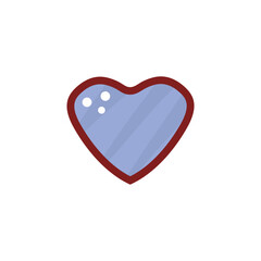 Cute heart sticker icon. Vector illustration 