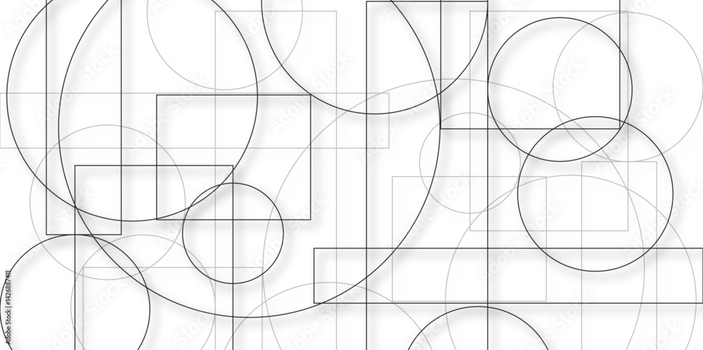 Poster abstract tech background. futuristic technology interface. geometric ornament abstract background. a