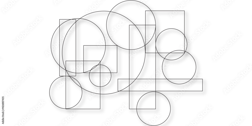 Poster abstract tech background. futuristic technology interface. geometric ornament abstract background. a