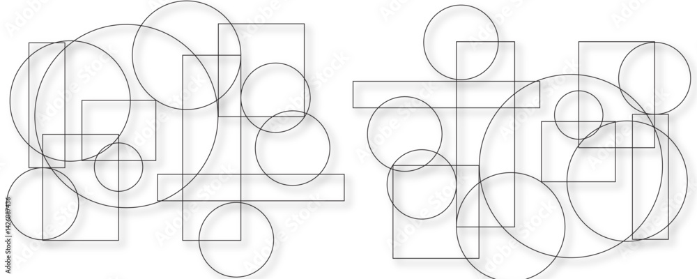 Poster abstract tech background. futuristic technology interface. geometric ornament abstract background. a