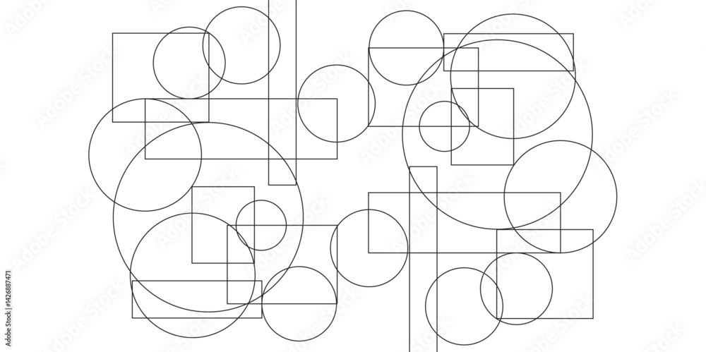 Poster abstract tech background. futuristic technology interface. geometric ornament abstract background. a