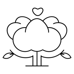Natural Tree Icon | SVG Vector Illustration