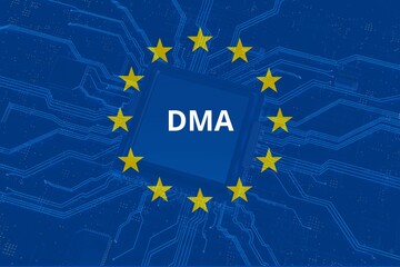 DMA (Digital Markets Act) introduced by the European Union. Regulates large digital platforms to ensure fair competition. Concept.