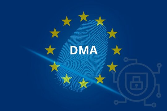 DMA (Digital Markets Act) introduced by the European Union. Regulates large digital platforms to ensure fair competition. Concept.