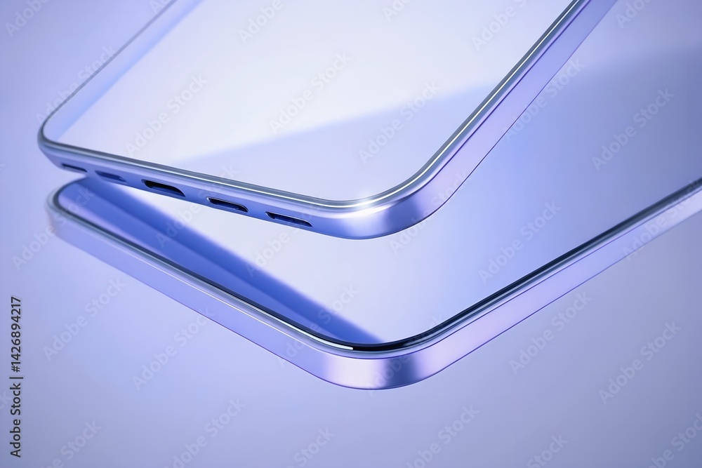 Wall mural transparent gradient glass background – 3d rendering for elegant and modern design