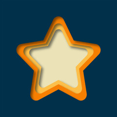 3D Papercut Shape Frame Vector