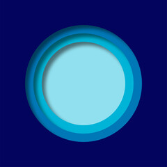 3D Papercut Shape Frame Vector