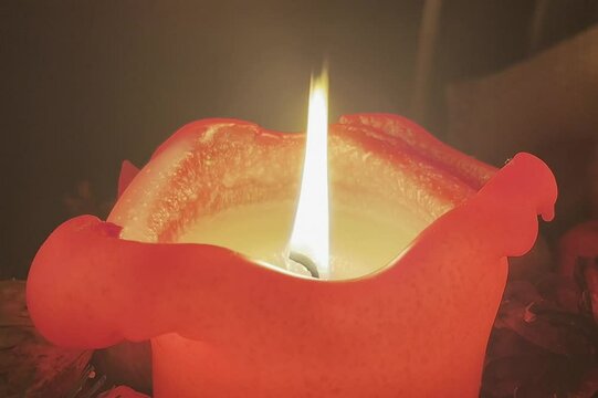 Candles glow flame