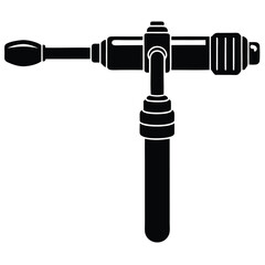 Isolated Black Vector pipe reamer on white background 