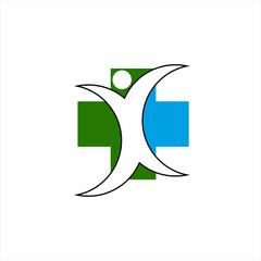 Health logo design with help concept.