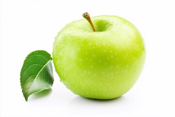 green apple isolated on white, generated AI