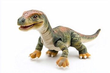 Soft toy dinosaur isolated on white background, generated AI