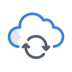 Cloud Synchronization Icon for Data Backup and Recovery