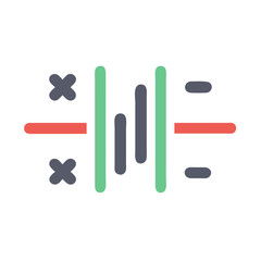 Abstract Minimalist Audio Spectrum Equalizer with Bars and Lines