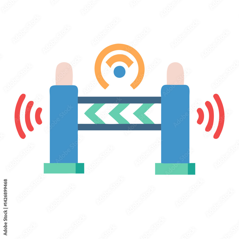 Poster smart gate security system concept with wireless technology