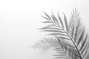 Grayscale Tropical Minimalism: Abstract Palm Shapes & Balanced Tones