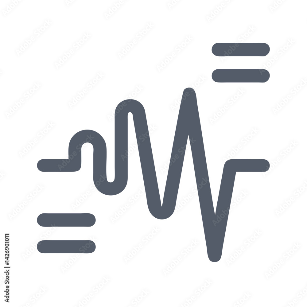 Poster abstract line graph with equal sign on black background