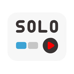 Solo Media Player Icon - Simple Modern Design Style