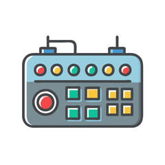 Isolated Beat Machine or Music Controller Illustration Vector