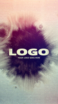 Ink Drop Logo. Vertical Opener for Social Media.