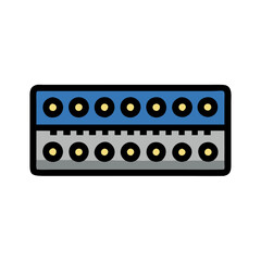 Fototapeta premium Double Row Pin Header Connector Icon Illustration