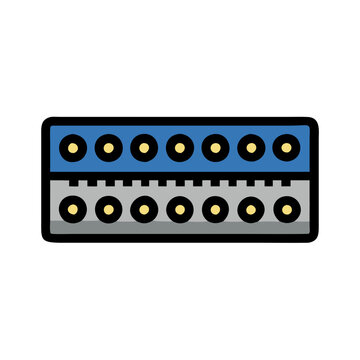 Double Row Pin Header Connector Icon Illustration