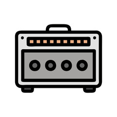Vintage Amplifier Illustration for Music and Sound Design