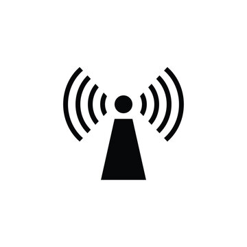 Non-ionizing radiation symbol icon vector
