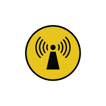 Non-ionizing radiation symbol icon vector design illustration